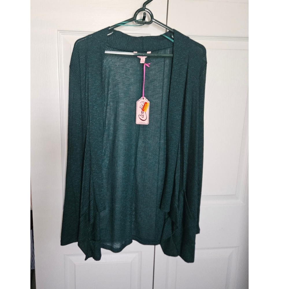 Cozy Open-Front Women's Cardigan Sweater - Forest Green